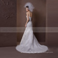 Elegant Fish Style Sweet Heart Sexy Back Lace Wedding Dress With Delicate Tiny Pleated Work